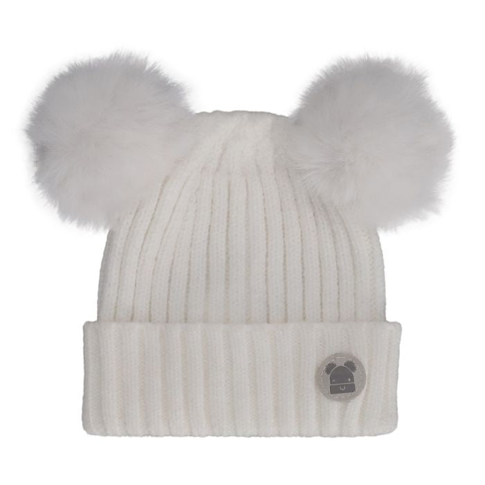 Double Pompom Knit Hat 0-6m Calikids (5 Colours)