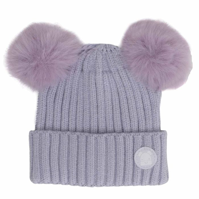 Double Pompom Knit Hat 0-6m Calikids (5 Colours)