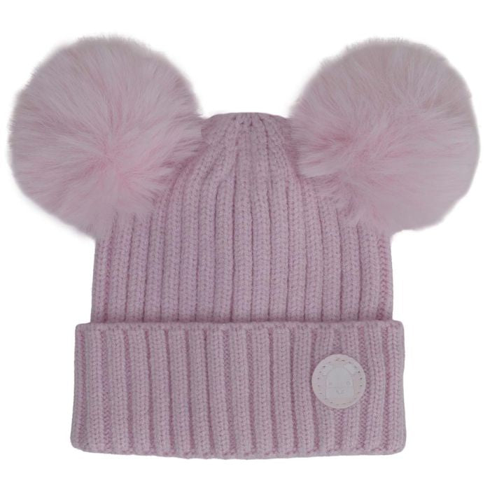 Double Pompom Knit Hat 0-6m Calikids (5 Colours)