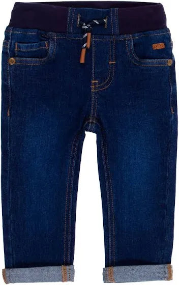 Dark Stretch Denim Baby Jeans -Nano