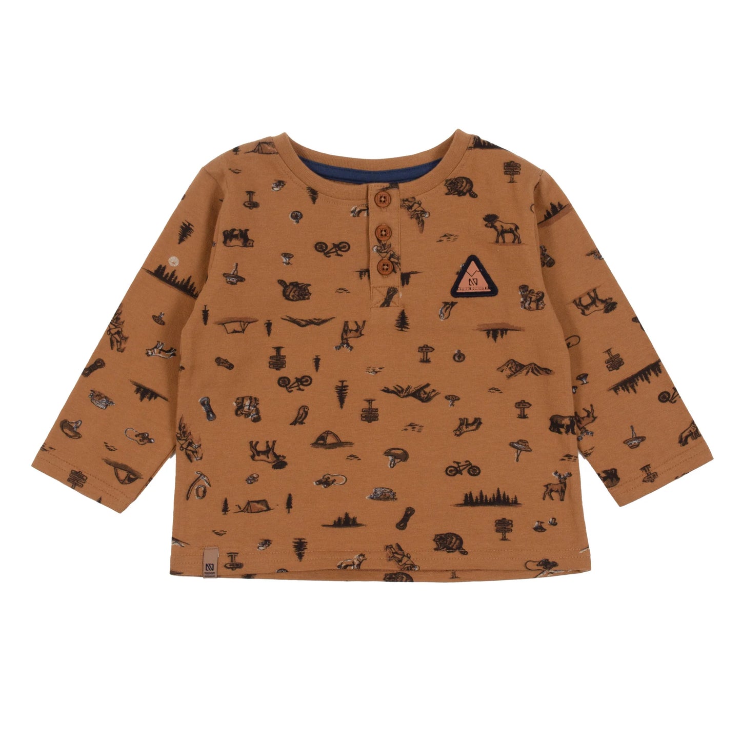 Brown Wildlife Nature Baby Long Sleeve Shirt-Nano