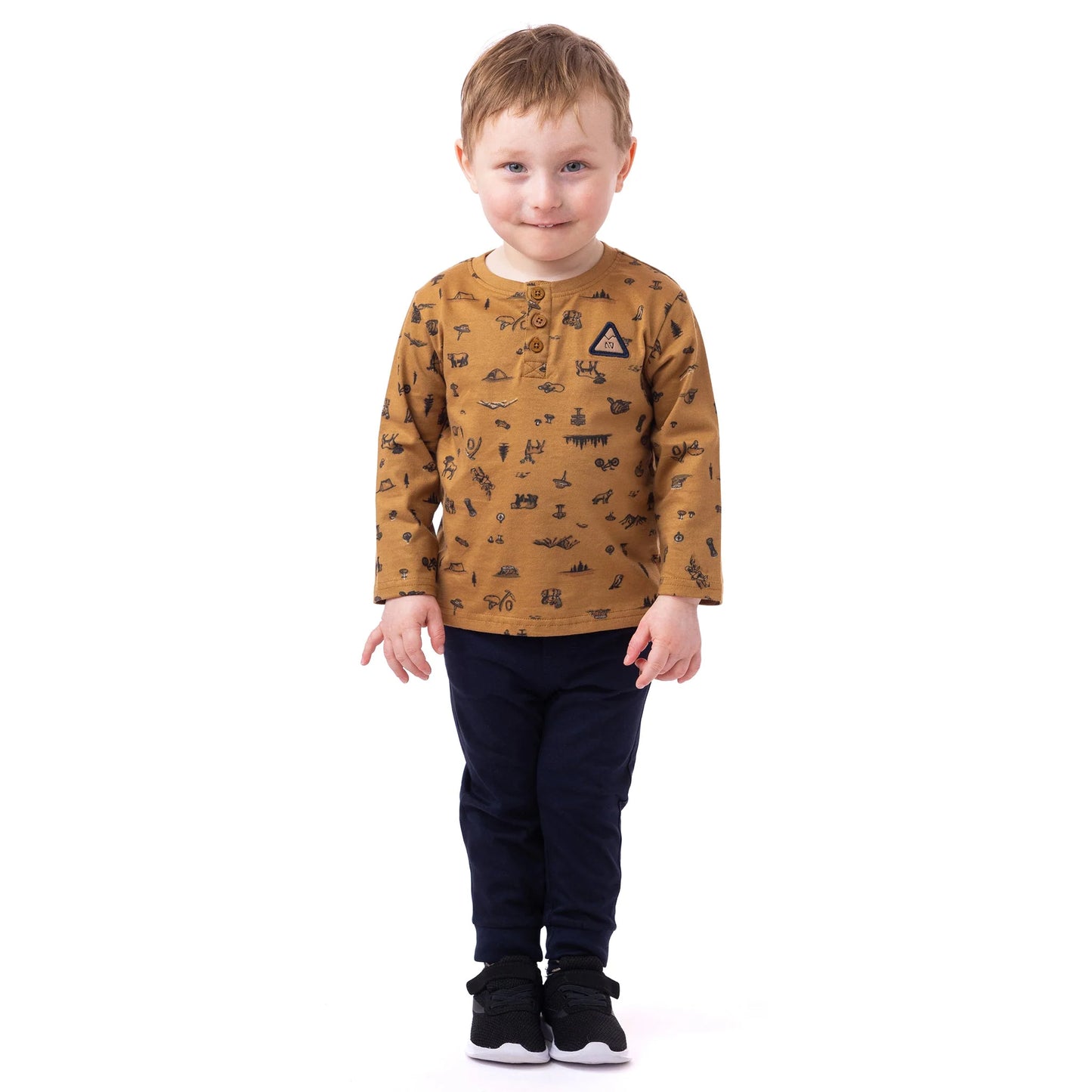 Brown Wildlife Nature Baby Long Sleeve Shirt-Nano