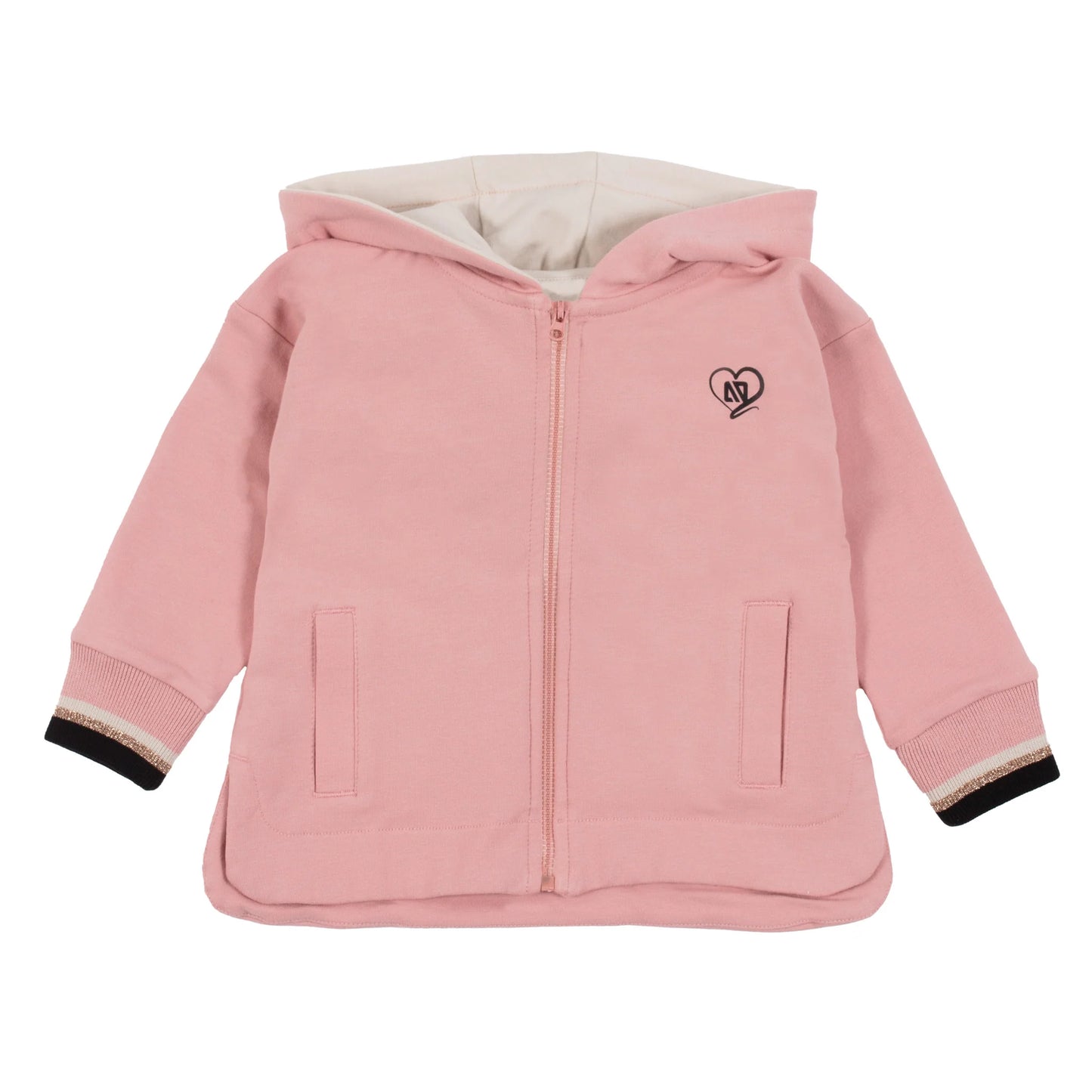 Soft Pink Heart Baby Hoodie -Nano