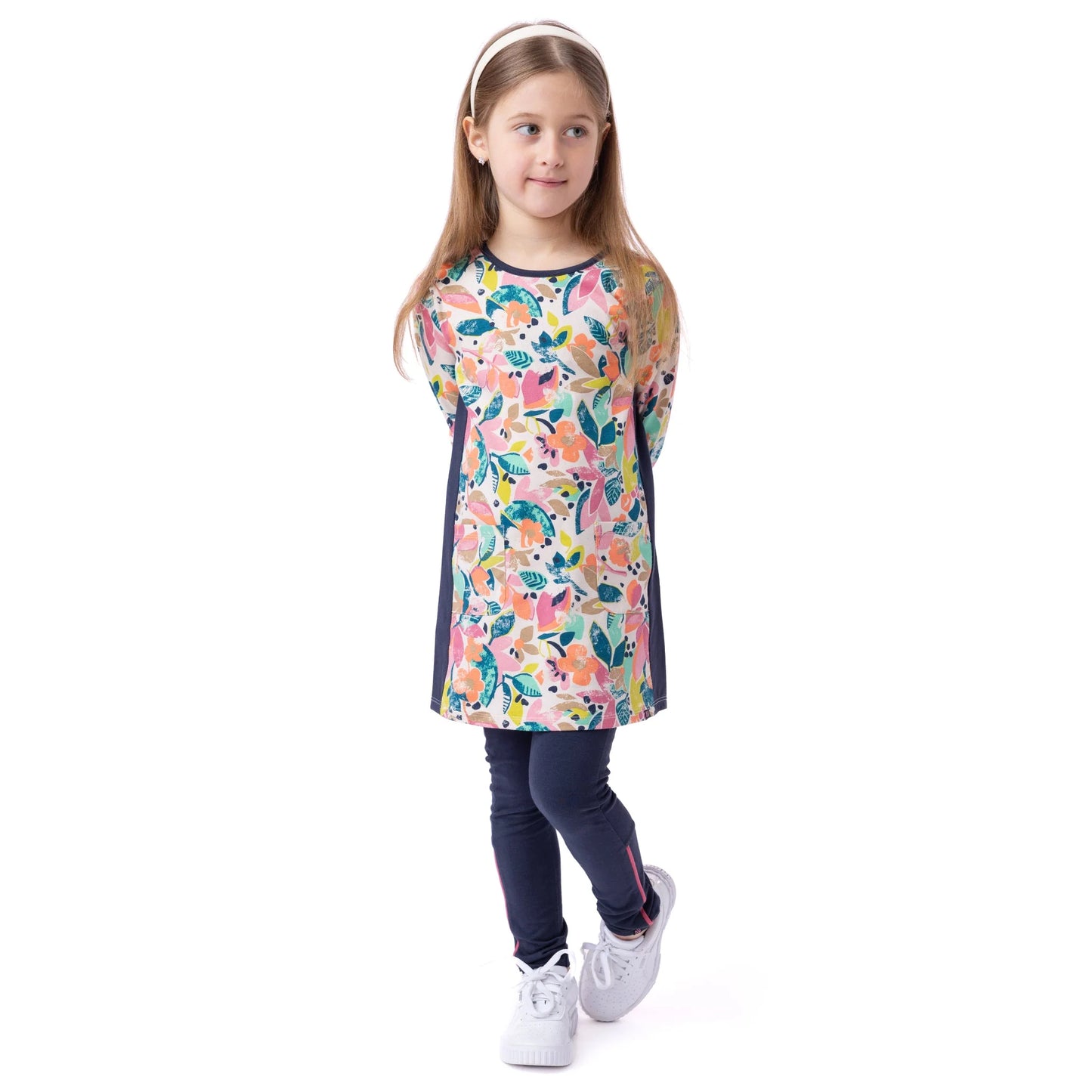 Navy  Floral Knit Tunic-Nano