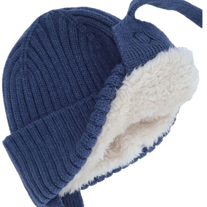 Plush Lined Knit Cotton Hat-Calikids