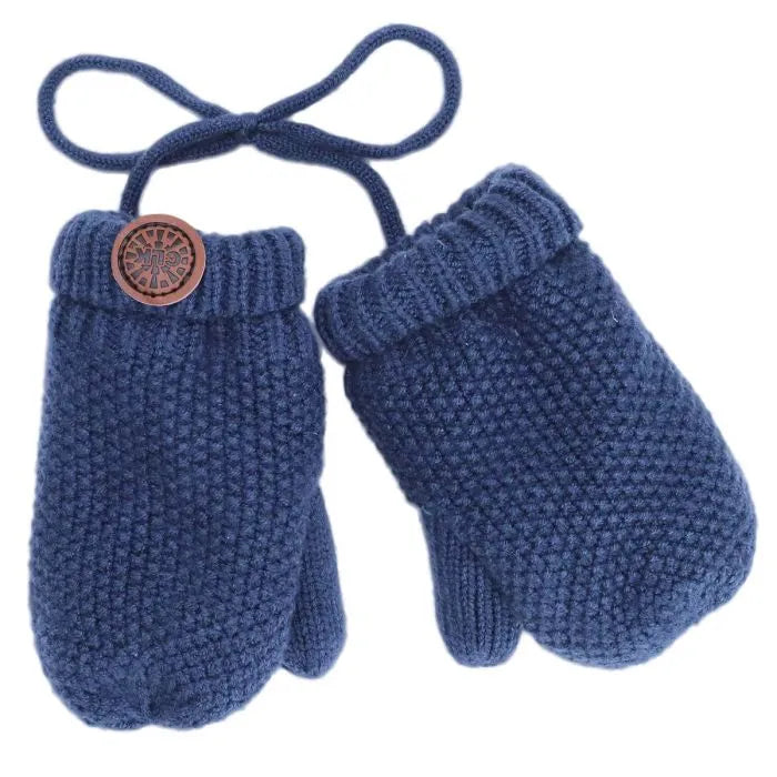 Plush Lined Knit Soft Touch Mittens 6 Colours-Calikids