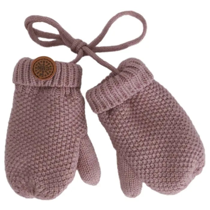 Plush Lined Knit Soft Touch Mittens 6 Colours-Calikids