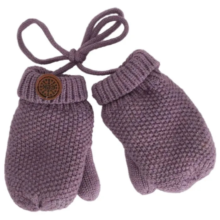 Plush Lined Knit Soft Touch Mittens 6 Colours-Calikids