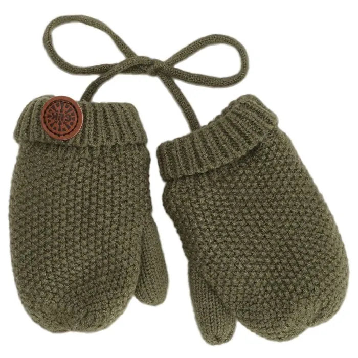 Plush Lined Knit Soft Touch Mittens 6 Colours-Calikids