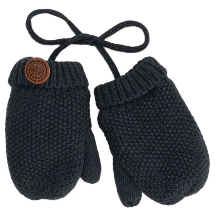 Plush Lined Knit Soft Touch Mittens 6 Colours-Calikids