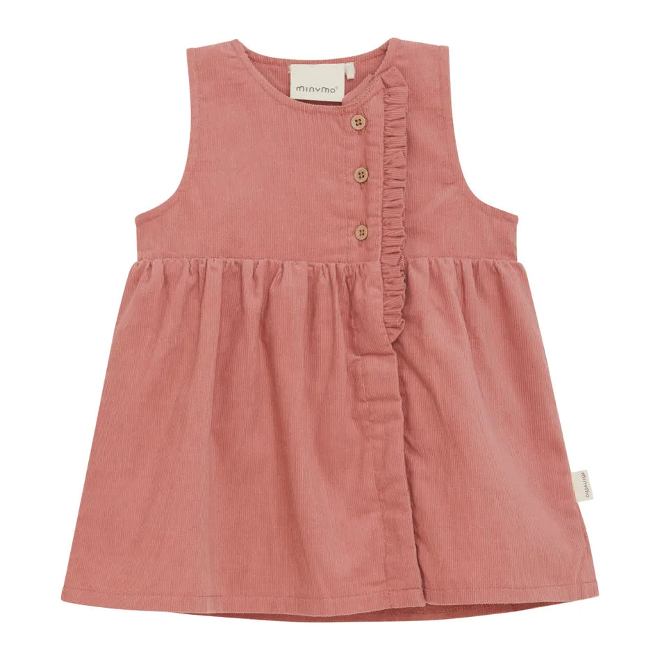 Pink Corduroy Jumper Dress Baby -Minymo