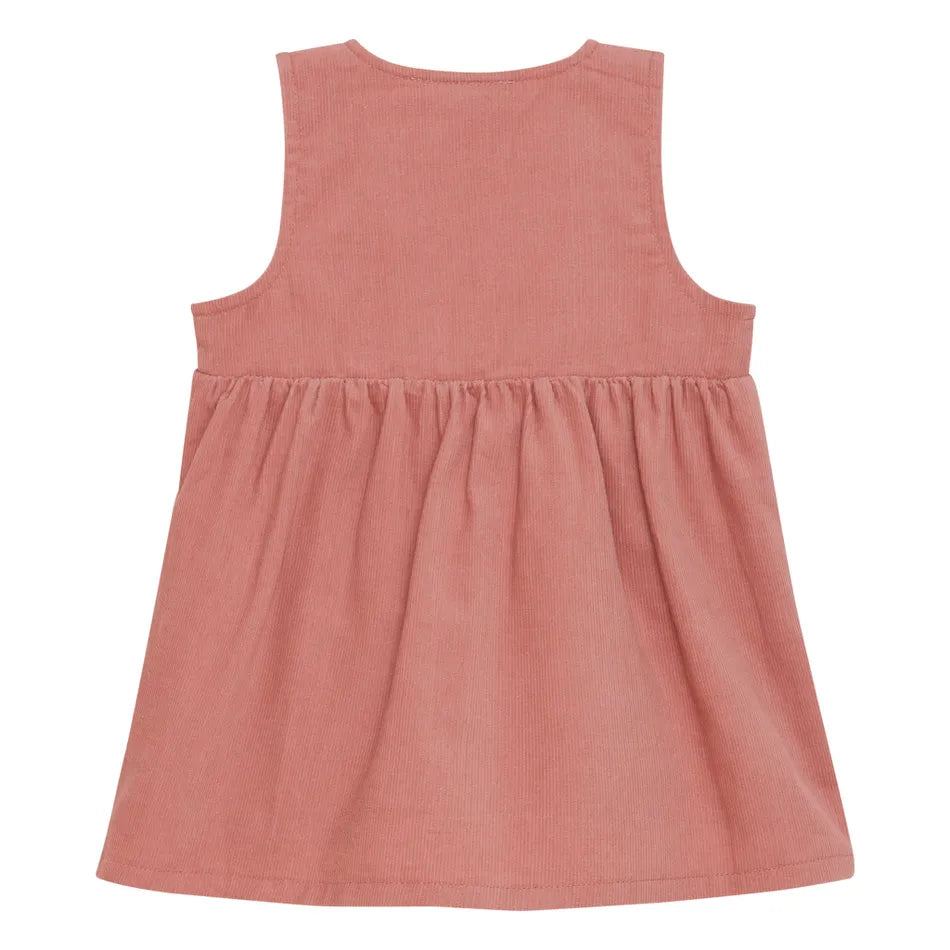 Pink Corduroy Jumper Dress Baby -Minymo