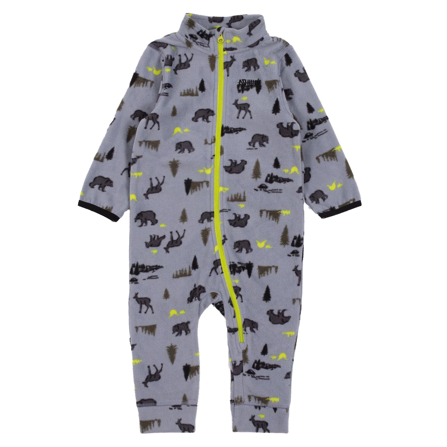 Blue Woodland Animal Fleece Baby One Piece-Nano