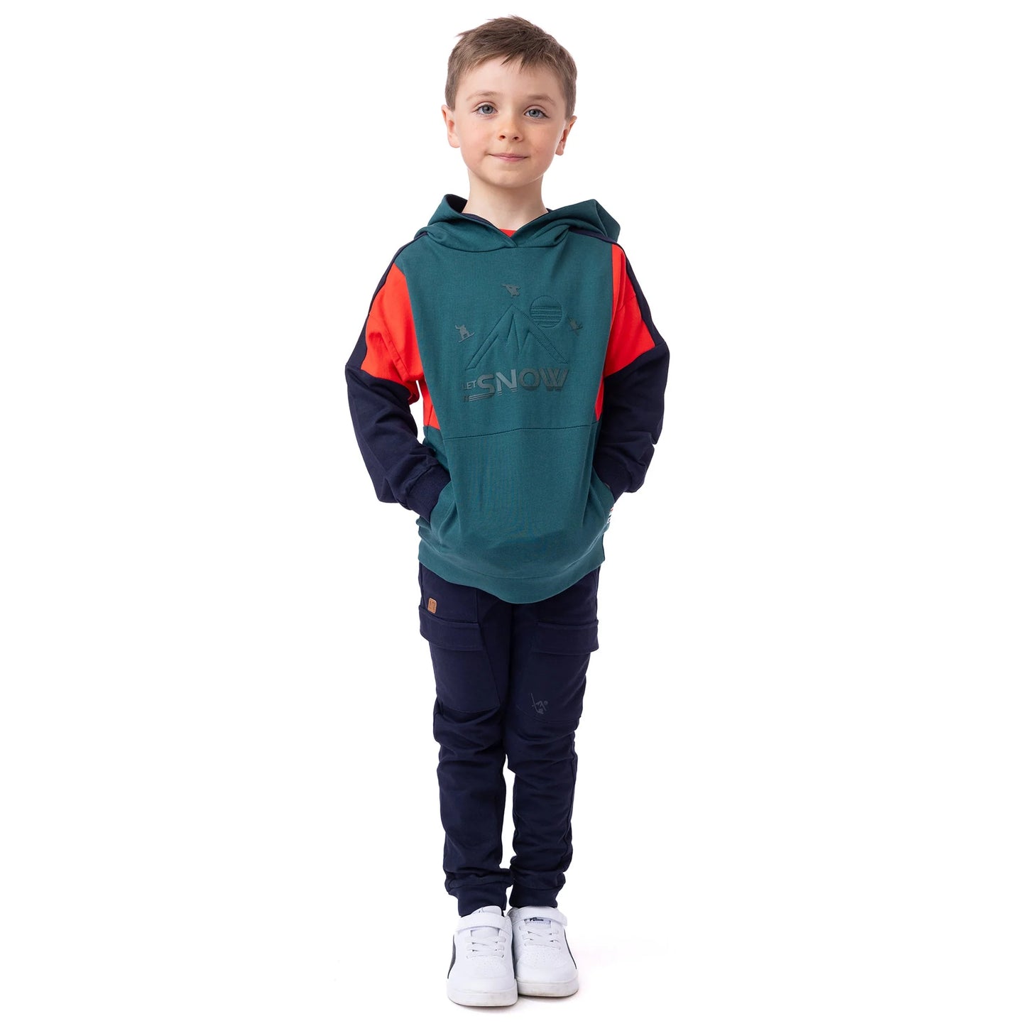 Boys Navy Hooded Sweatshirt-Nano