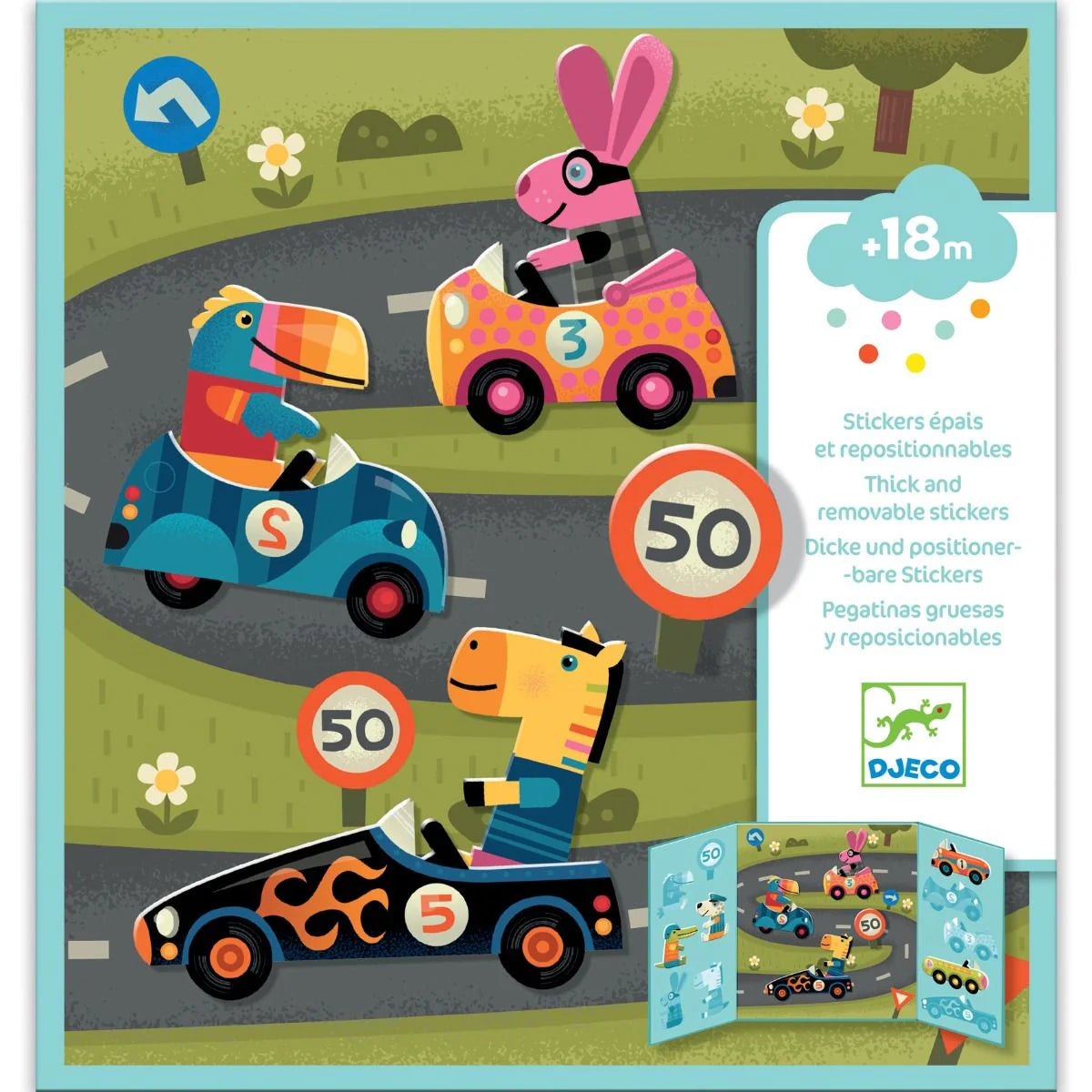 Reusable Stickers Vehicles -Djeco