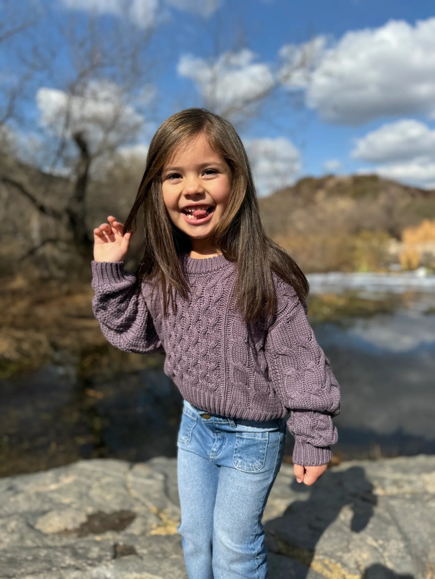 Molly Cable Knit 100% Cotton Sweaters 2 Colours