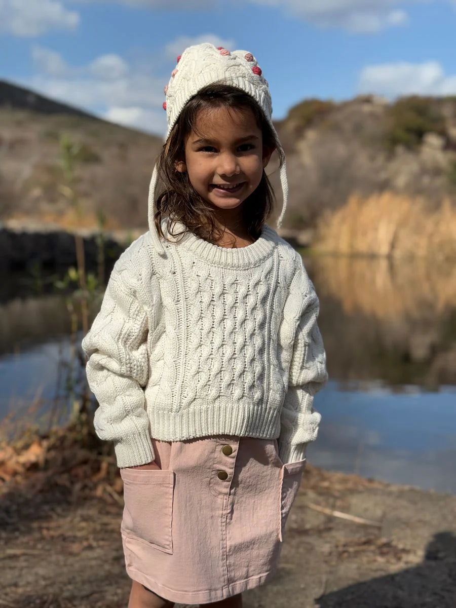 Molly Cable Knit 100% Cotton Sweaters 2 Colours