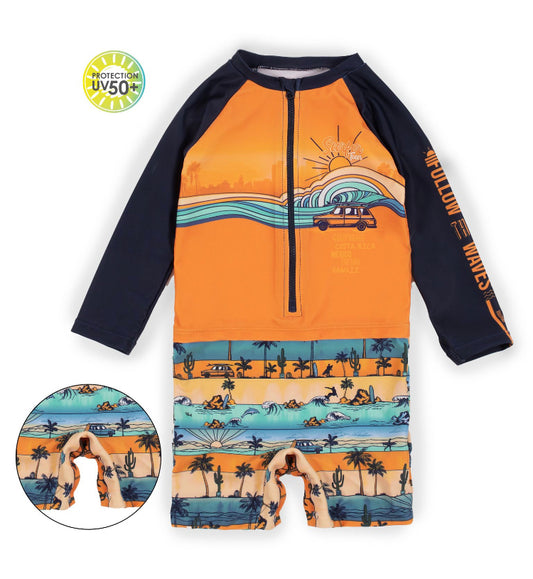 Palm Tree One Piece Rash Guard-Nano