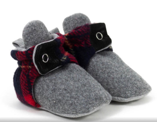 Sherpa Fuzzy Snap Booties-Robeez