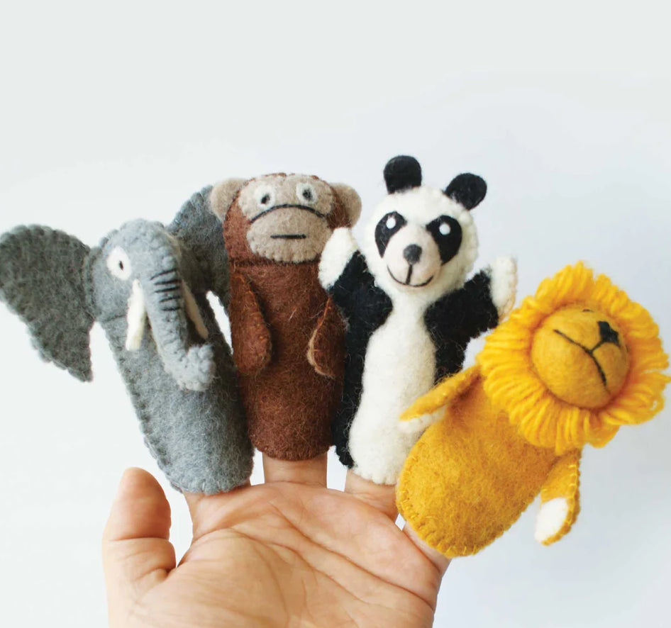 Wool Mobile Finger Puppets-Hamro Village