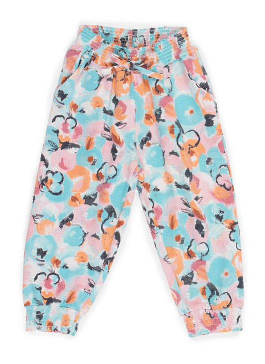 Floral baby pants, baby girl pants