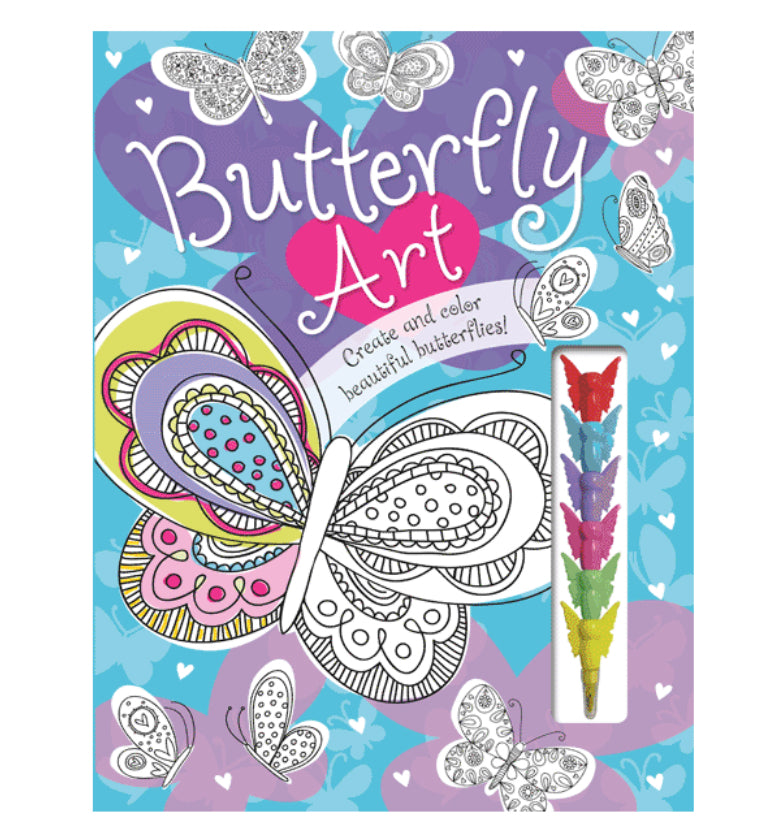 art book, butterfly activity book, 