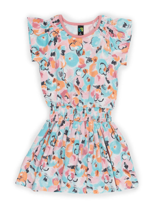 Floral girls dress, blue dress, girls dress