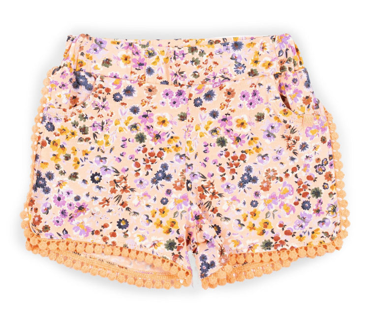 Baby girl shorts, floral shorts, 