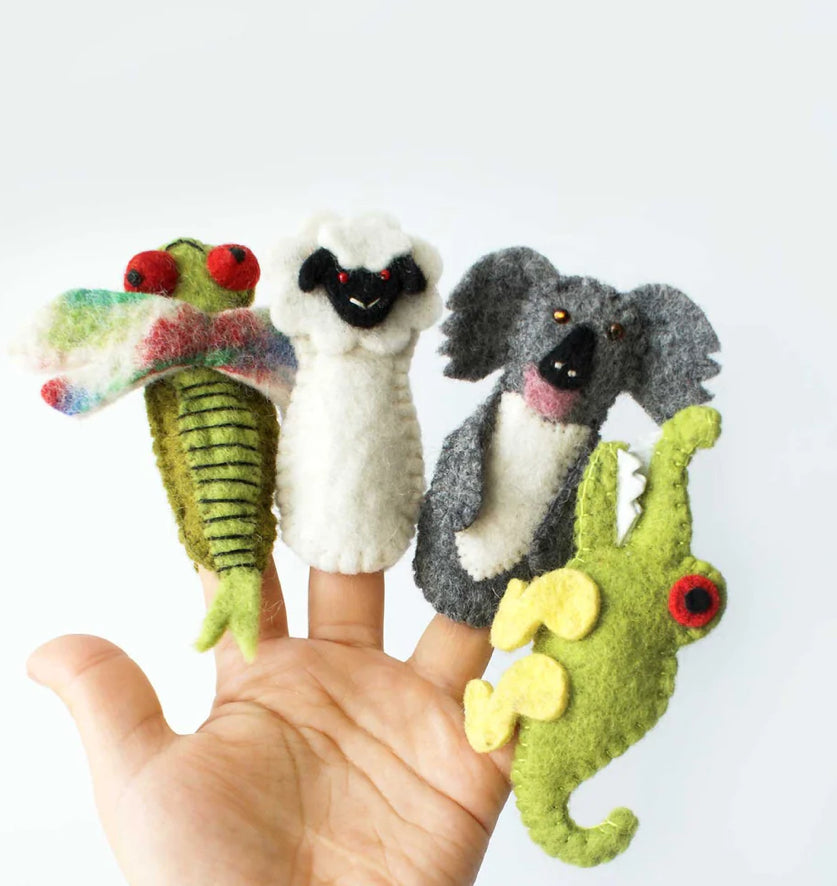 Wool Mobile Finger Puppets-Hamro Village