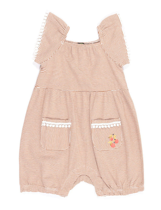 Striped Knit Baby Romper- Nano