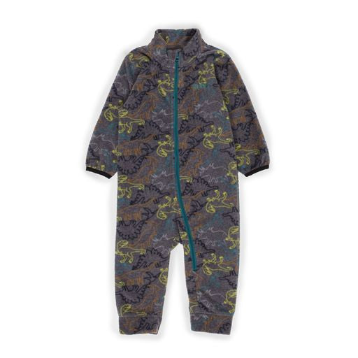 One Piece Fleece Dino and Tree Prints