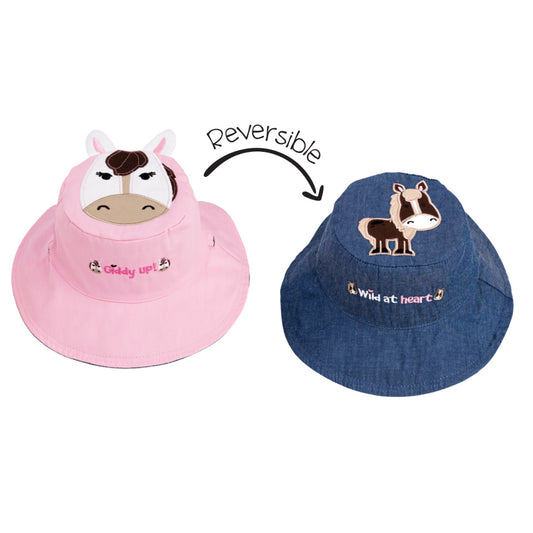 Sun hat-Reversible Canvas -Flapjacks-Girls