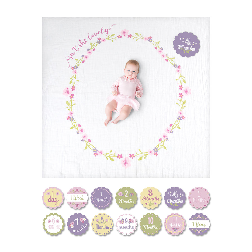 Baby’s First Year Milestone Blankets-Lulujo