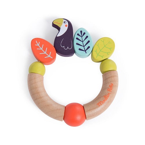 wooden teether, wooden toy, french toys, moulin roty