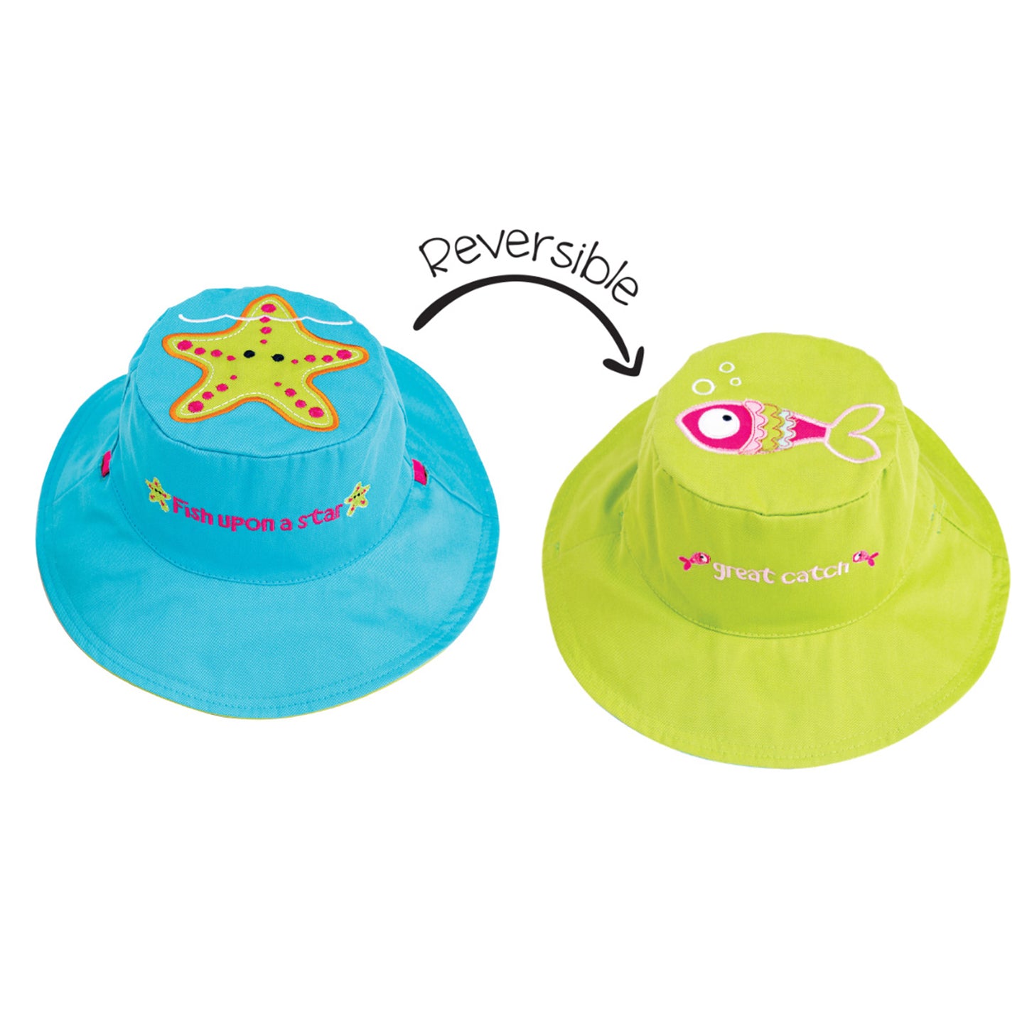 Sun hat-Reversible Canvas -Flapjacks-Girls