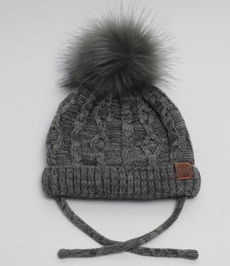 grey hat, baby hat, knit hat, calikids,