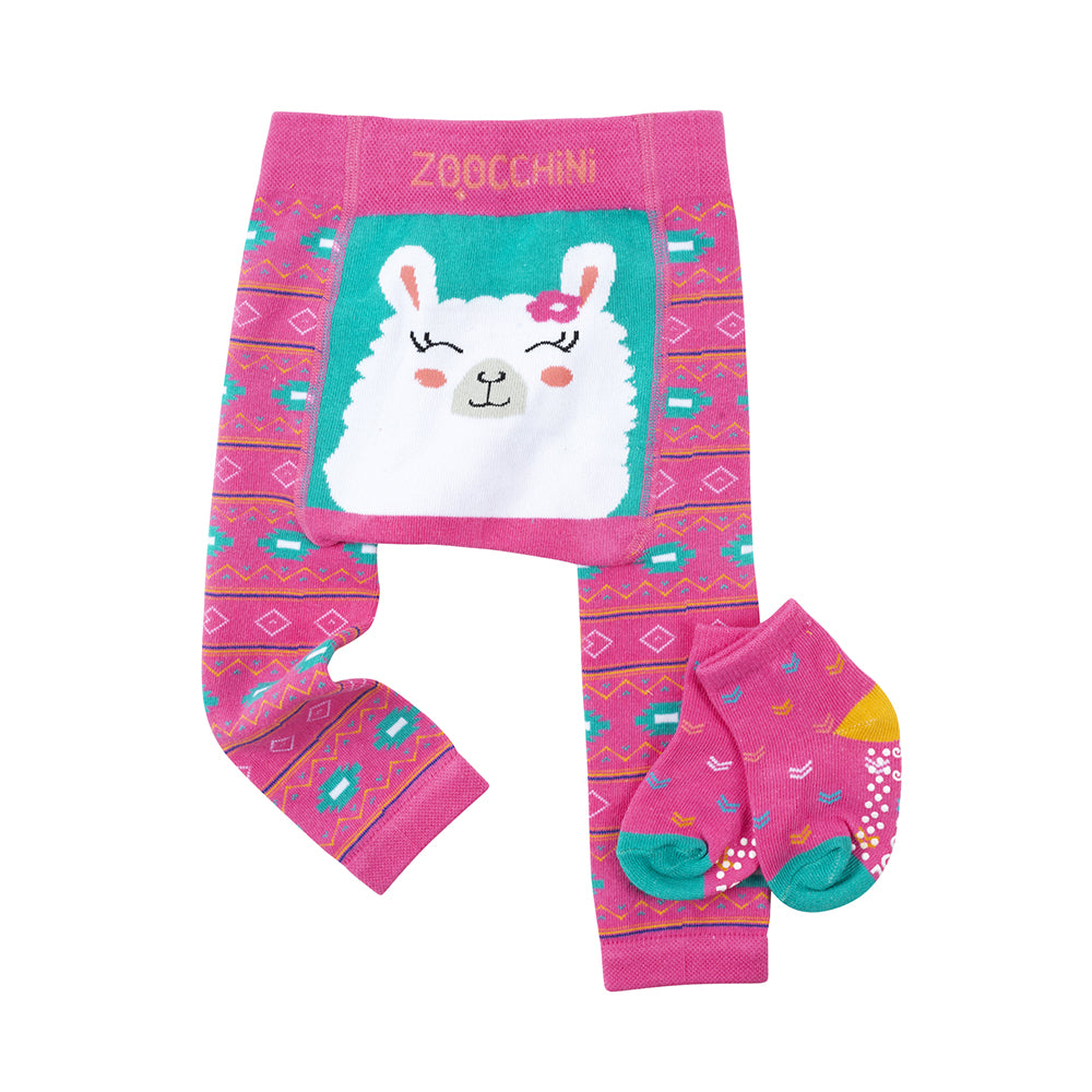 lama leggings, baby leggings, zoochini