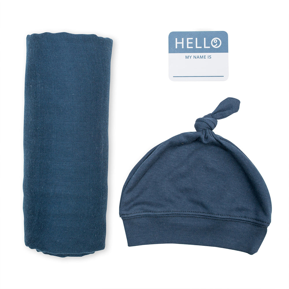 Hello World Blanket & Knotted Hat Sets