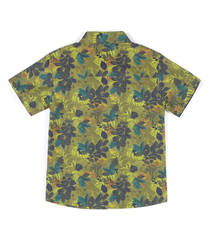Jungle Button Down Shirt -Green-Nano
