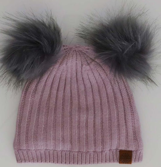 Double Pompom Knit Hat Calikids