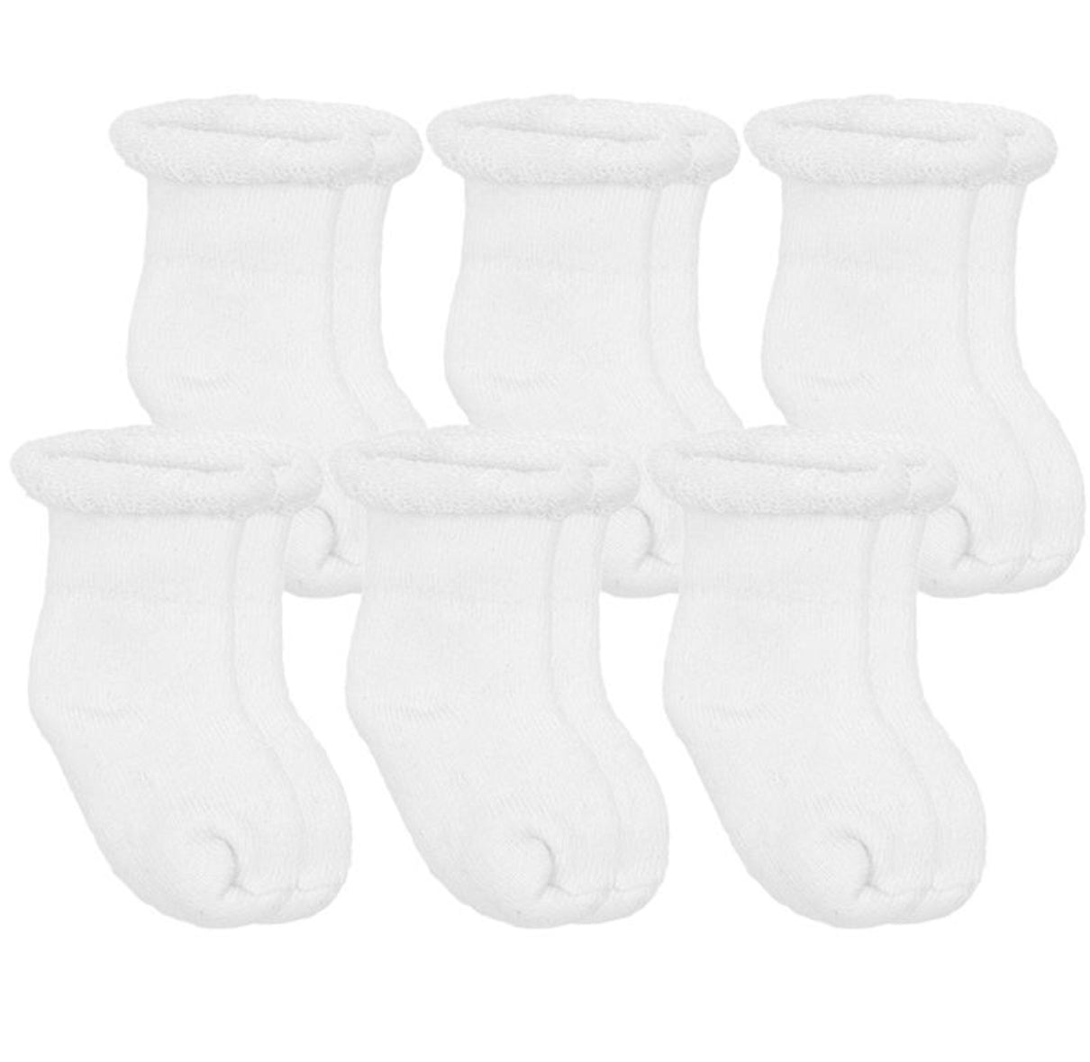 Kushies Newborn/Infant Socks 6pk