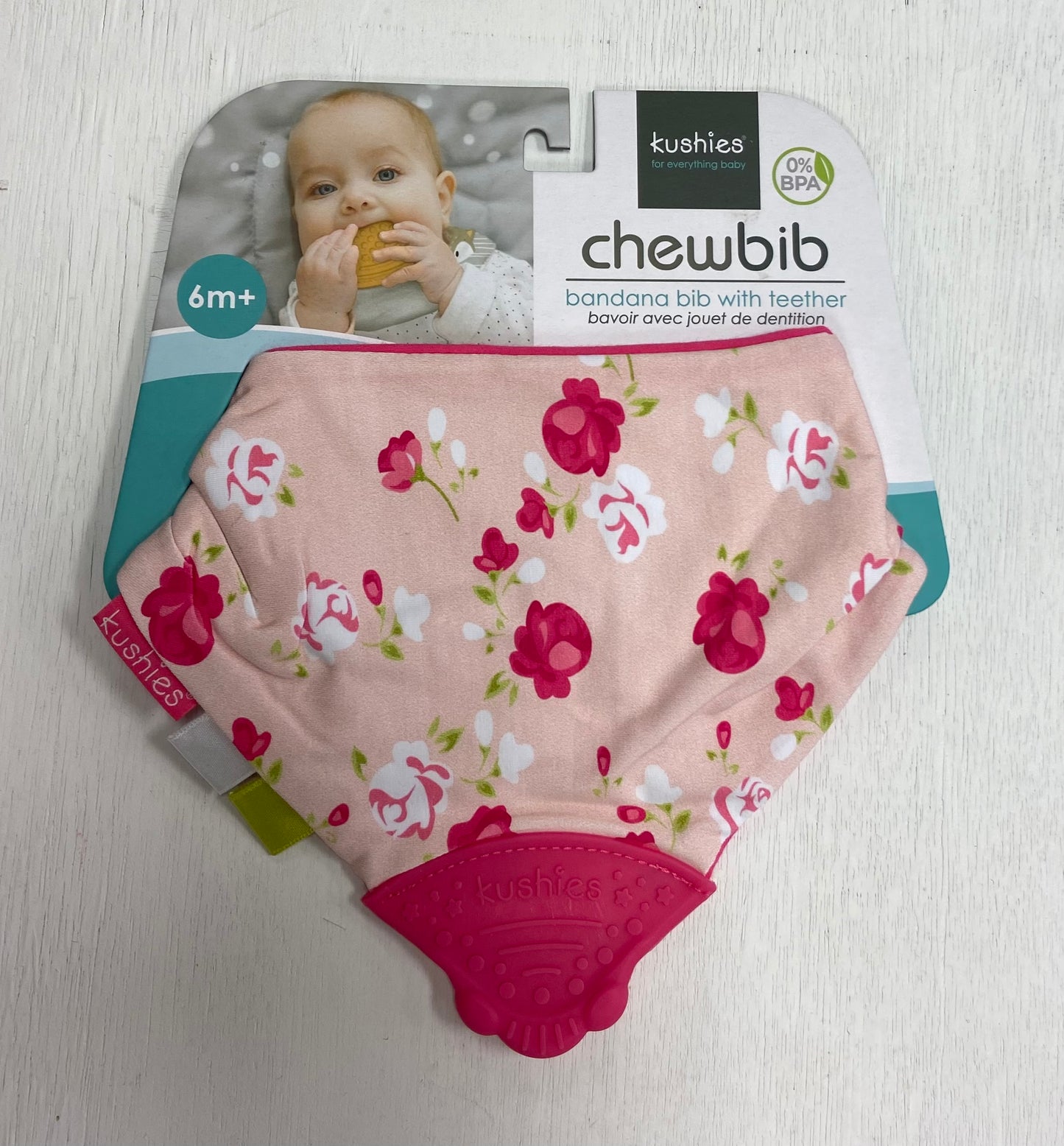 floral chewy bib, kushies, 