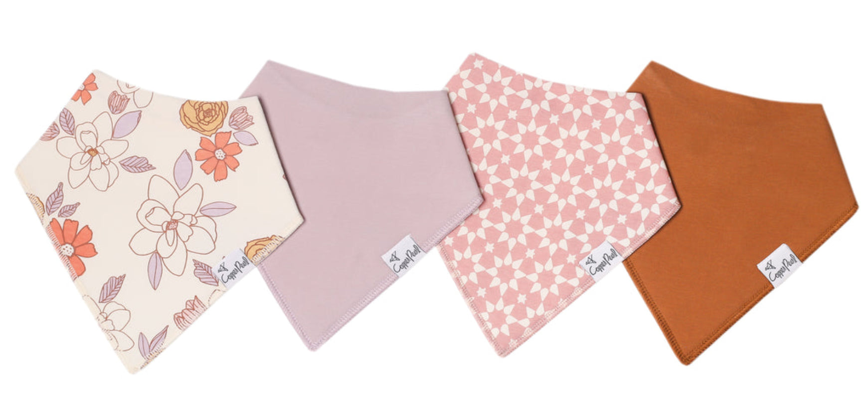 Bandana bibs, copper pearl, waterproof bandana bibs