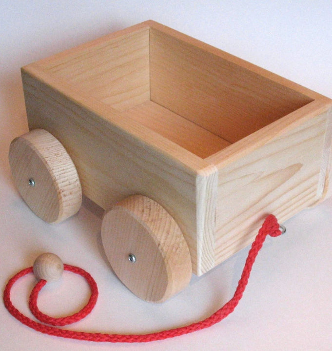 Small handmade pull cart Thorpe Toys