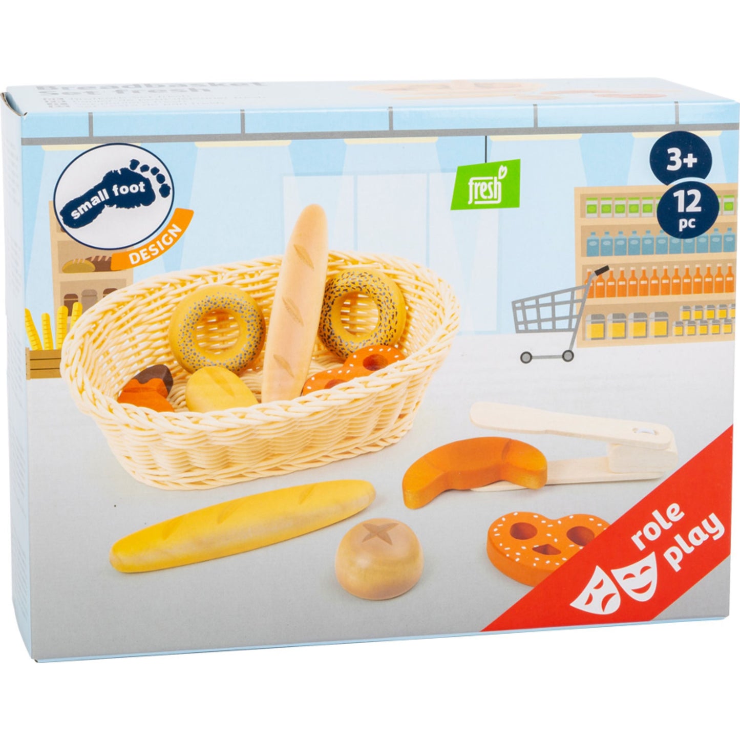 Wooden bread and Basket Set - Small Foot