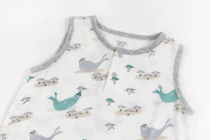 Birds Sleeveless Henley Onesie-Nest Designs