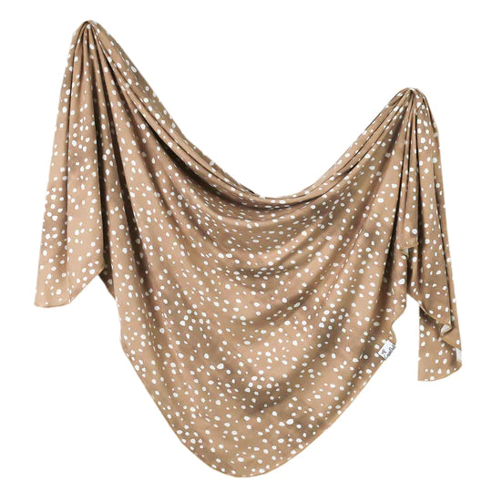 Baby Girl Knit Swaddles-Copper Pearl