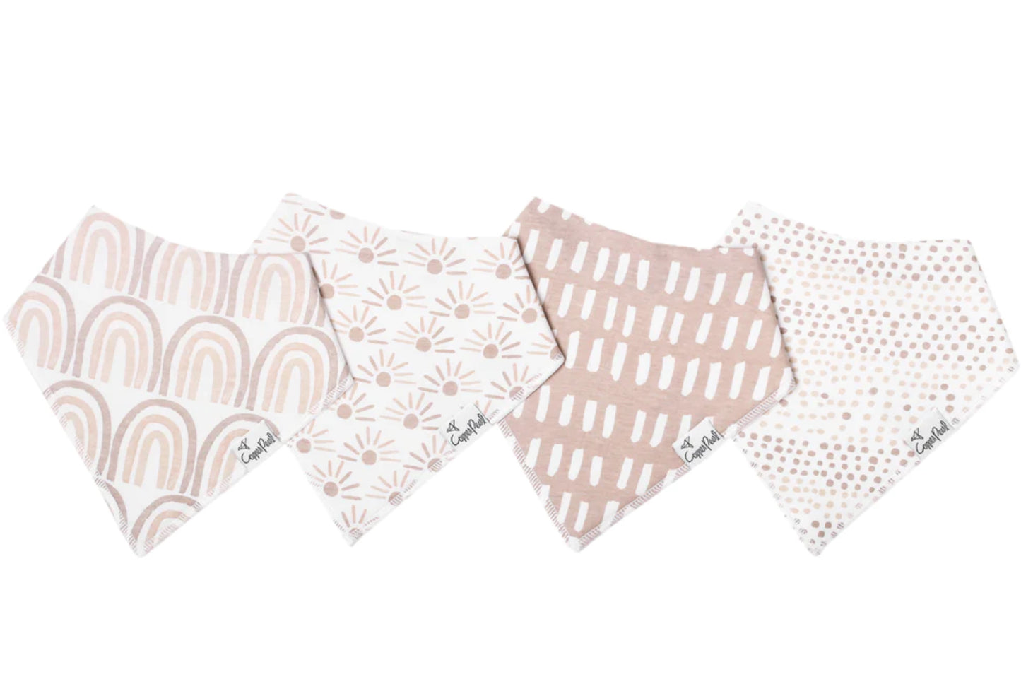 Baby Girl Bandana Bibs -Copper Pearl