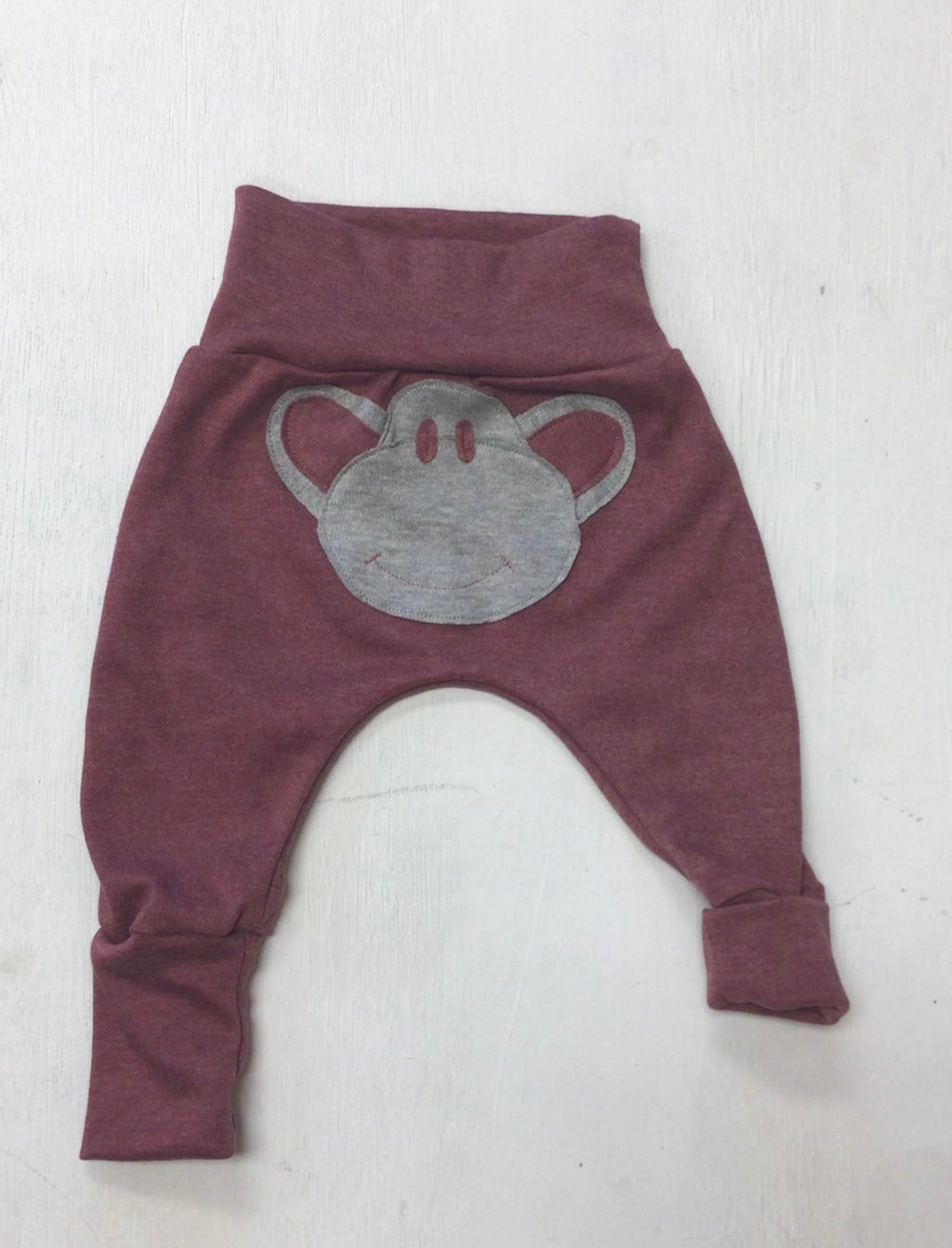 Monkey pants, grow pants, baby pants, handmade