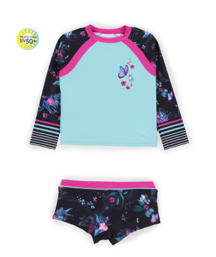 Nano - long sleeve two-piece rashguard swimsuit